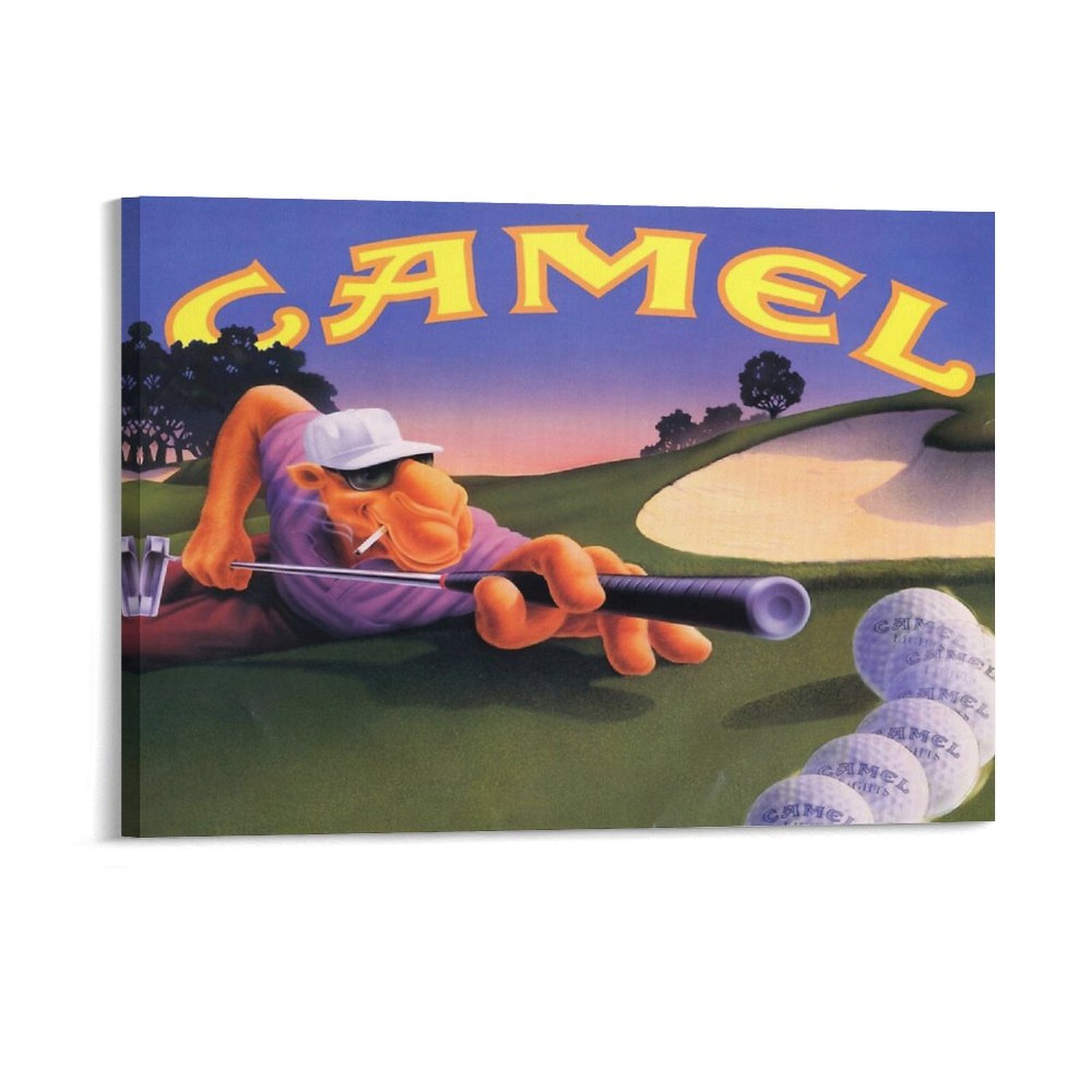 Art Print Framed - Vintage Joe Camel Roulette Advertentie Canvas