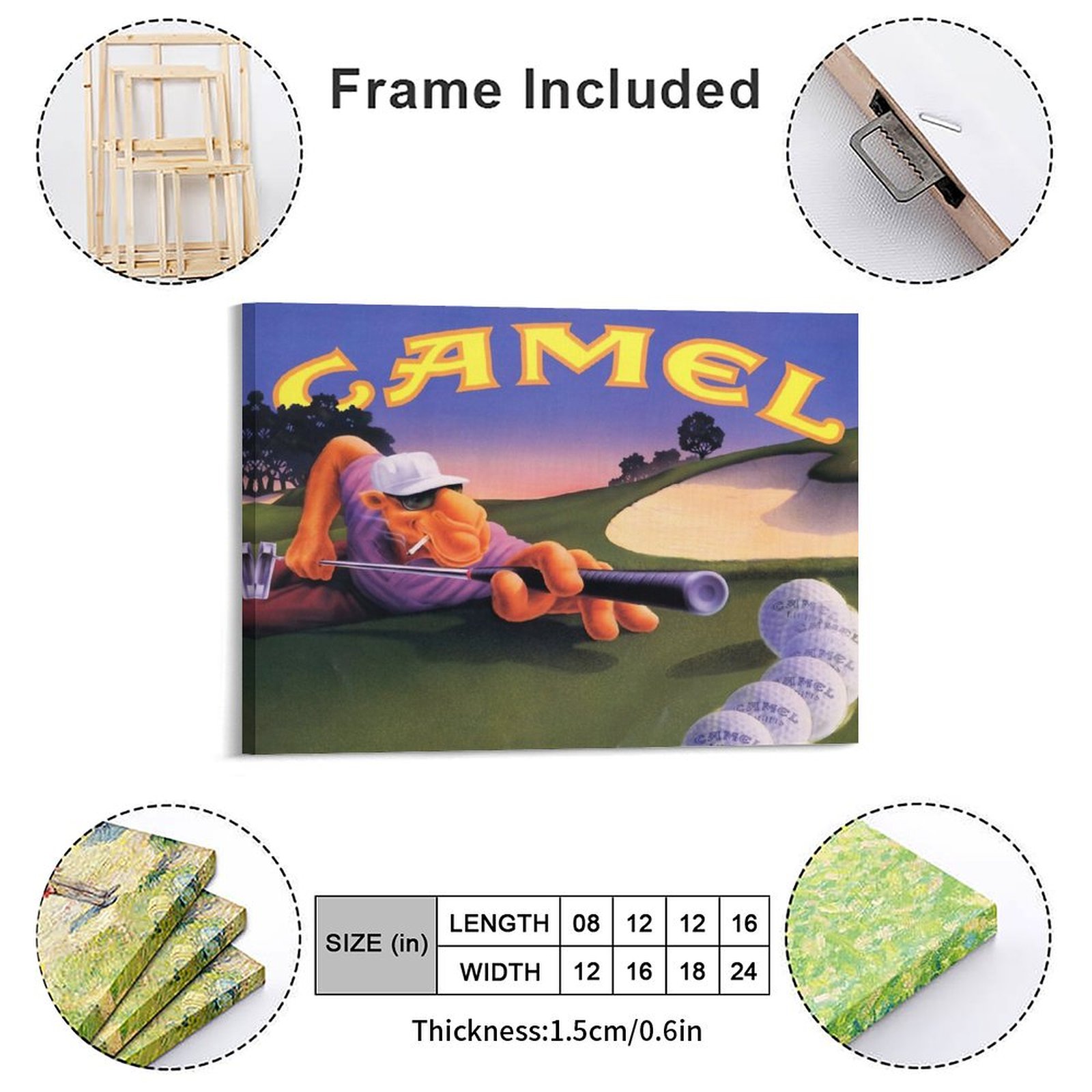 Vintage Joe Camel Roulette Adv - Art Print Framed recensie en prijs