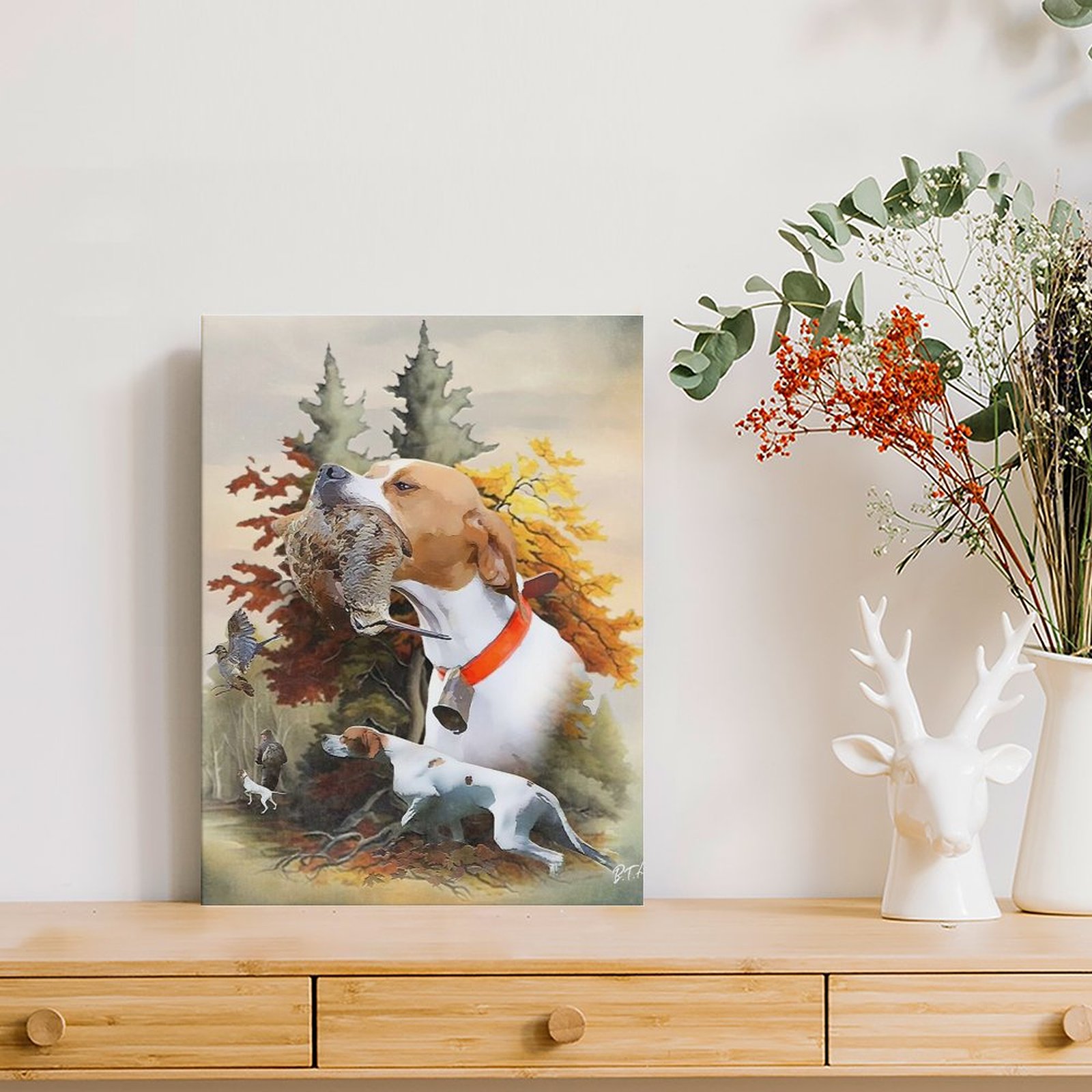 Engelse aanwijzer houthahn jac - Art Print Framed recensie en prijs